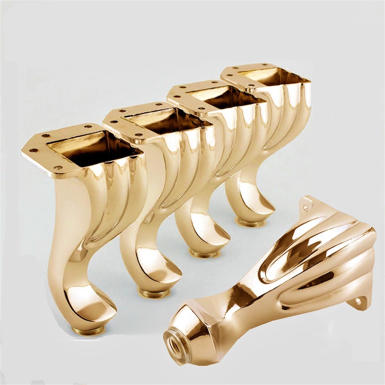 Sofa Bed Metal Legs Gold Feet Furniture Legs Sofa Feet Golden Etsy