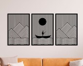 3 Piece Metal Wall Art Metal Wall Decor Living Room Wall Etsy 3 Piece Metal Wall Art Metal Wall Decor Living Room Wall Etsy
