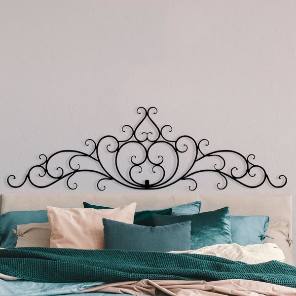 Vintage Metal Headboard, Above the Bed Decor, Over The Bed Decor, King Headboard, Vintage Hanging Headboard, Metal Bed Head, Wall Hanging