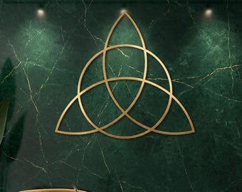 Celtic Trinity Knot Metal Wall Art – Modern Minimalist Wall Sculpture