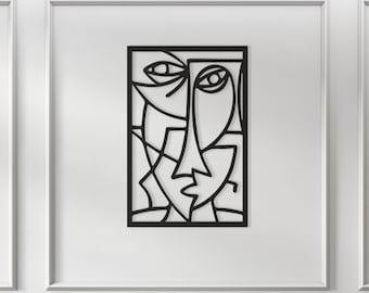 Picasso Faces Metal Wall Art: Modern Abstract Decor