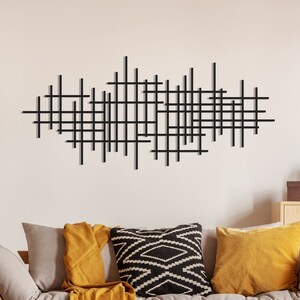 Modern Metal Wall Art: Abstract Geometric Sculpture
