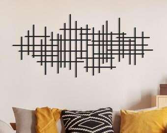 Modern Metal Wall Art: Abstract Geometric Sculpture