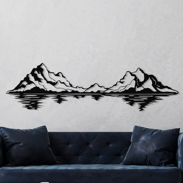 Metal Mountain Wall Art - Etsy