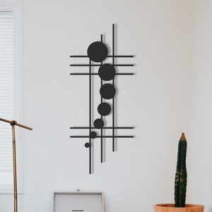 HOLY STIX - Modern Geometric Metal Wall Art, Abstract Vertical Wall Decor, Abstract Unique Wall Decor, Vertical Wall Art