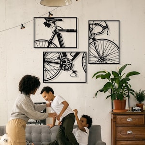 Bicycle Metal Wall Art, Bicycle Metal Wall Decor For Cyclist, Metal Wall Hanging For Home, Office Decor, Outdoor Wall Art, Gift For Cyclist