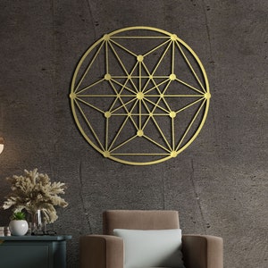 Sacred Geometry Metal Wall Art: Meditation Yoga Zen Decor