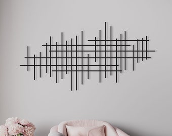 Minimalist Metal Line Art | Modern Geometric Wall Decor