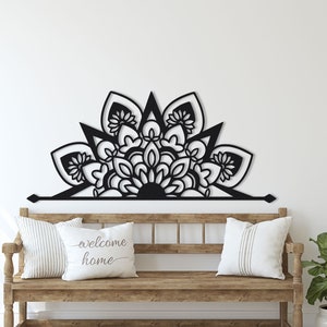 Mandala Metal Wall Decor, Boho Home Decor, Metal Wall Art, Above Bed Decor, Bedroom Wall Decor, Livingroom Decor, Boho Home Decor