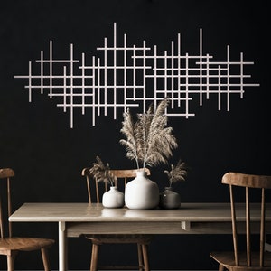 Abstract Metal Wall Art: Modern Geometric Sculpture