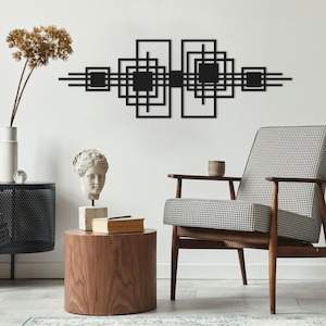 Modern Metal Wall Hanging, Minimalist Line Wall Decor, Modern Wall Art, Abstract Geometric Line Art, Metal Wall Sculpture, Home Decor