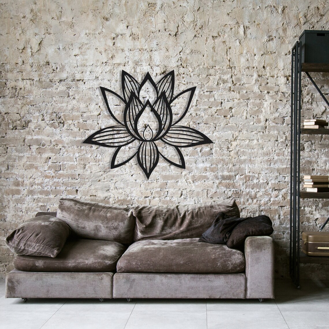 Lotus Flower Metal Wall Art Lotus Flower Wall Decor Large Etsy