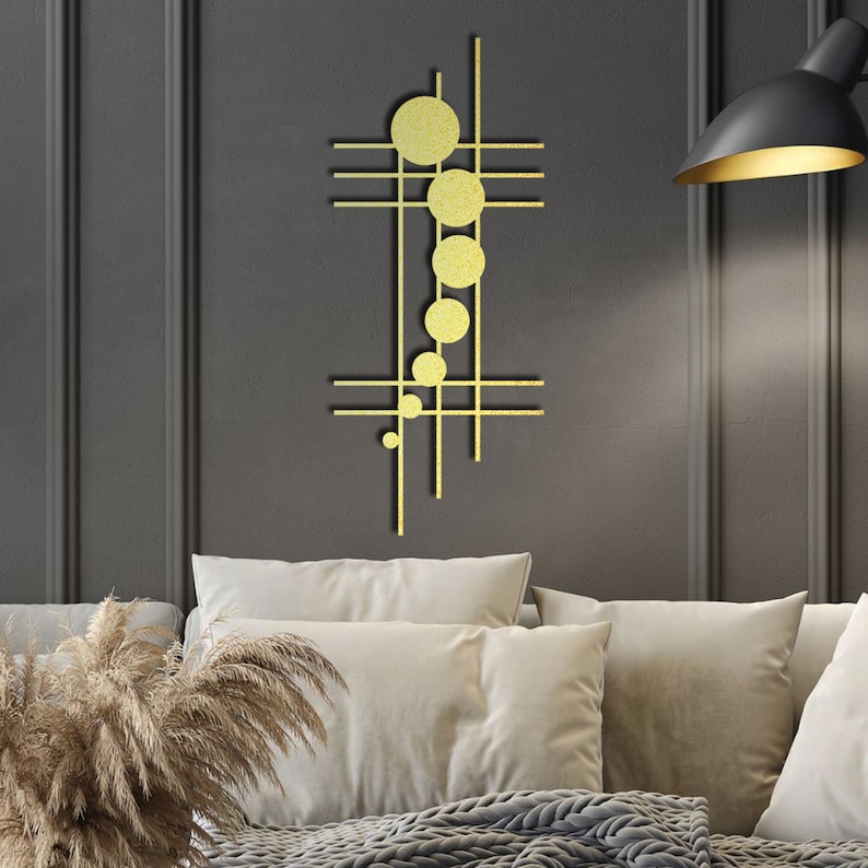 HOLY STIX Geometric Metal Wall Art Modern Wall Decor Etsy