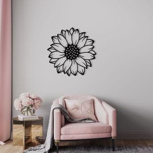 Sunflower Metal Wall Art Flower Wall Art Living Room Wall - Etsy