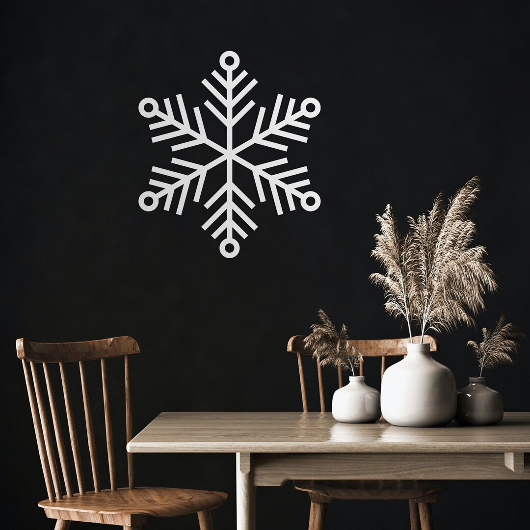 Snowflake Metal Sign, Christmas Metal Wall Art, Canadian Metal Wall Decor, Christmas Wall Decor ...