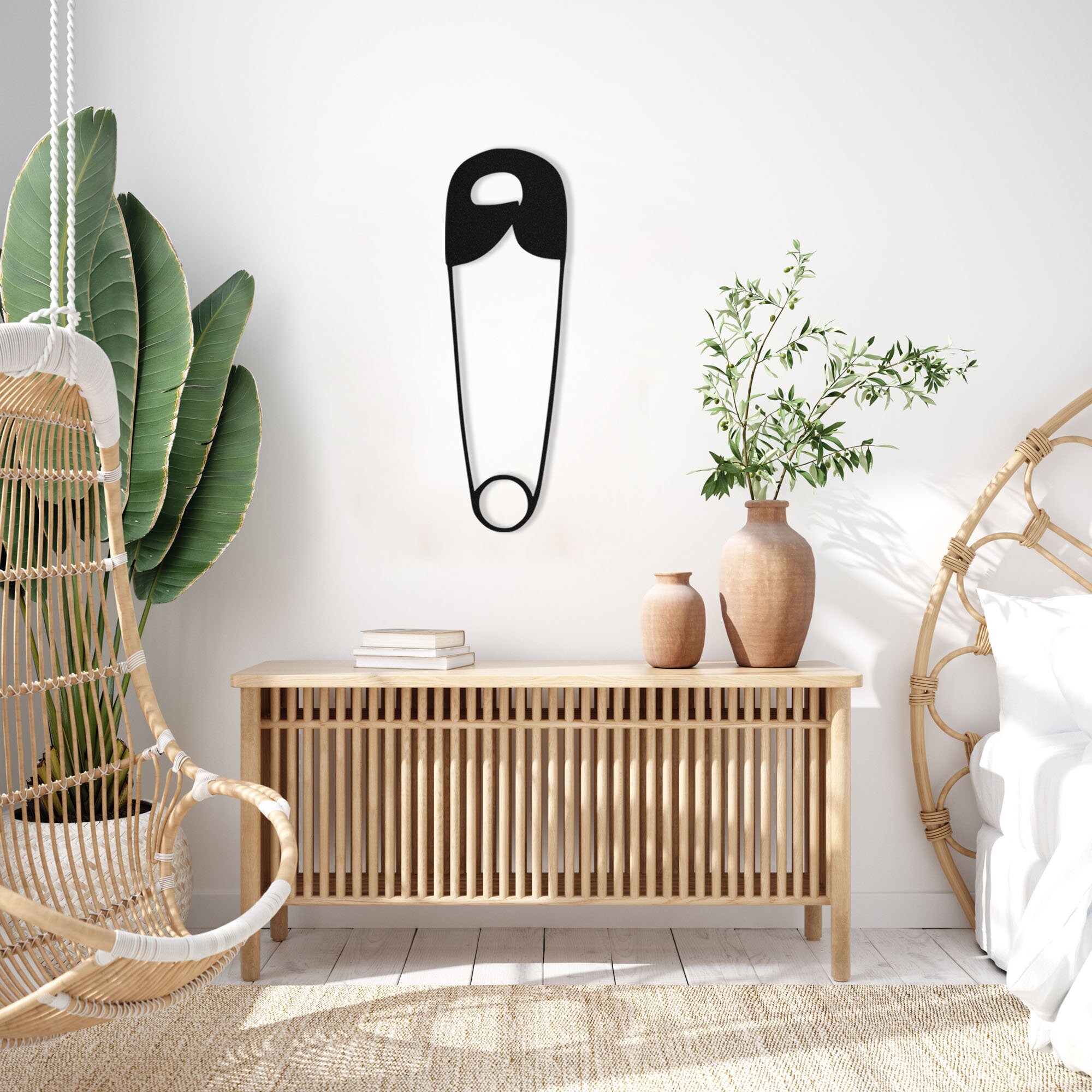 Giant Safety Pin Wall Art
