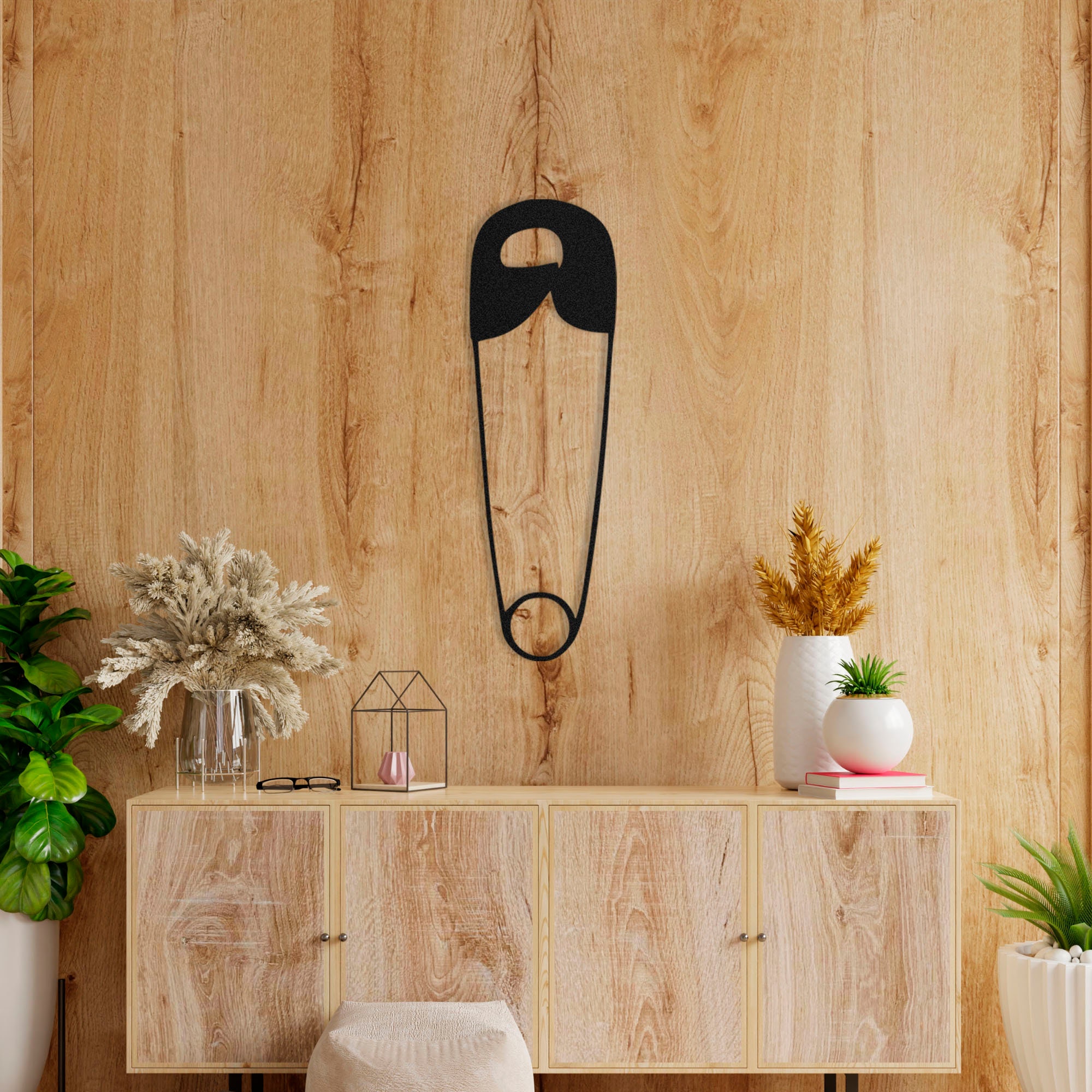 Giant Safety Pin Wall Art
