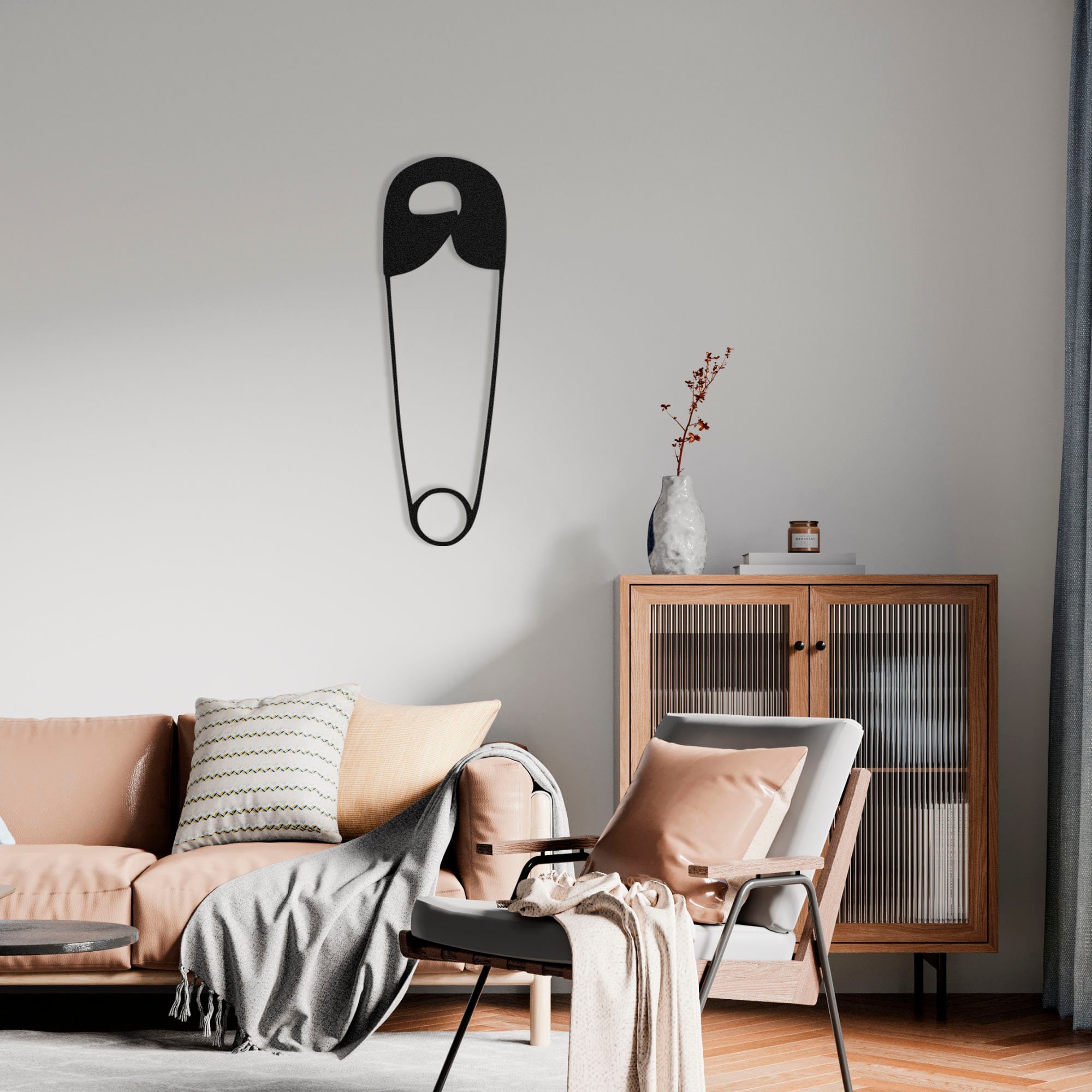 Giant Safety Pin Wall Art