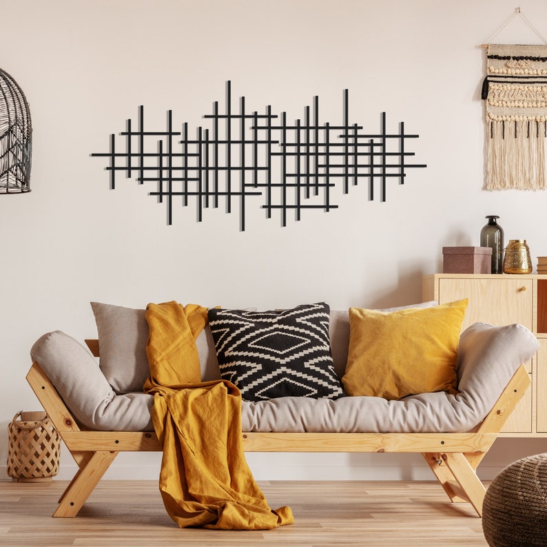 Modern Luxury Style Black Metal Wall Decor Metal Wall Art Etsy