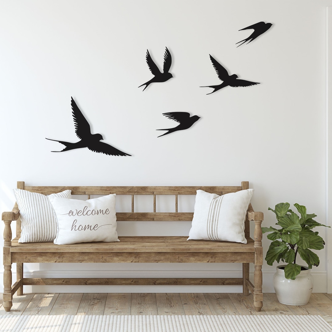 Birds Metal Wall Art, Metal Wall Decor, Living Room Decor, Birds Metal