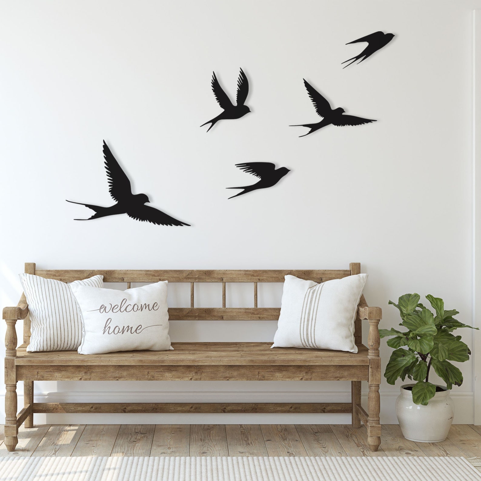 Birds Metal Wall Art Metal Wall Decor Living Room Decor Etsy