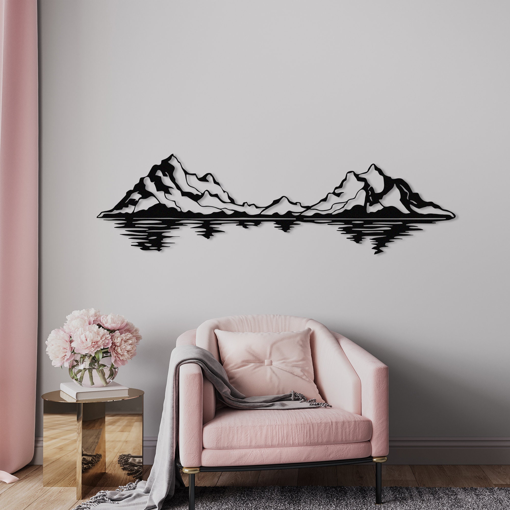 Metal Mountain Wall Art Wall Decor Mountain Range Decor Etsy