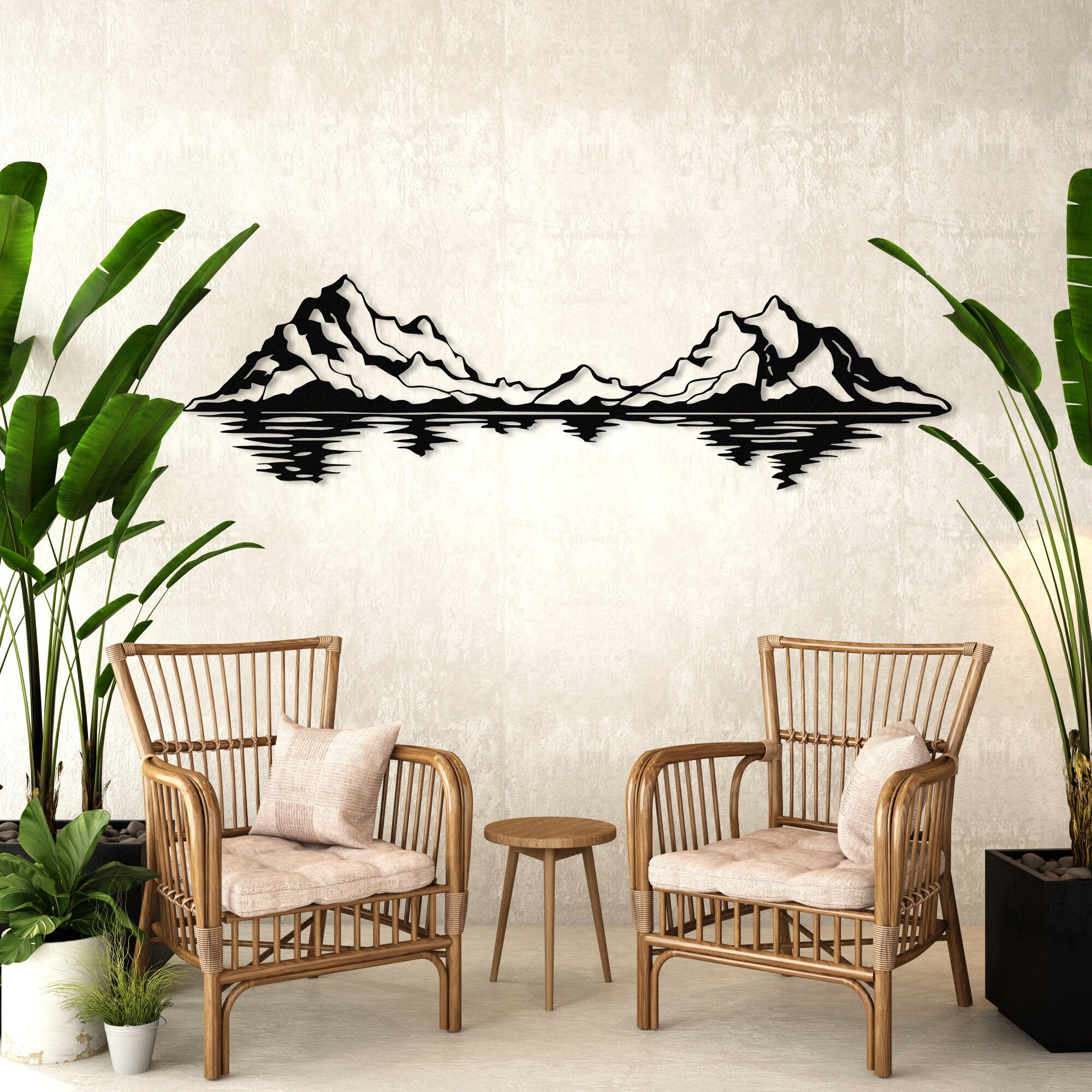 Metal Mountain Wall Art Wall Decor Mountain Range Decor Etsy