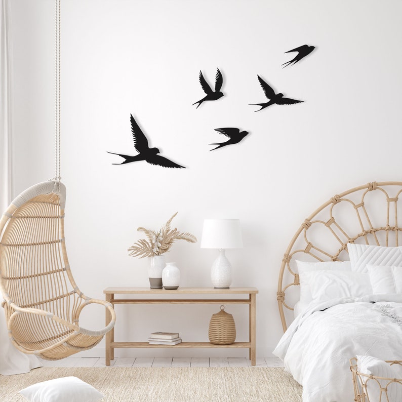 Birds Metal Wall Art Metal Wall Decor Living Room Decor Etsy