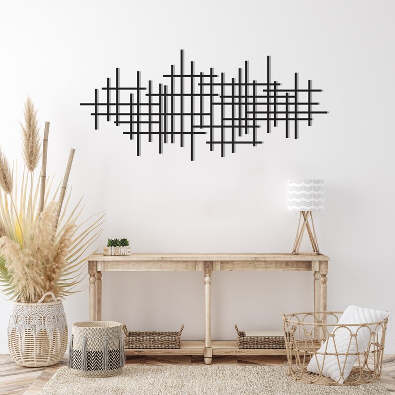 Modern Luxury Style Black Metal Wall Decor Metal Wall Art Etsy