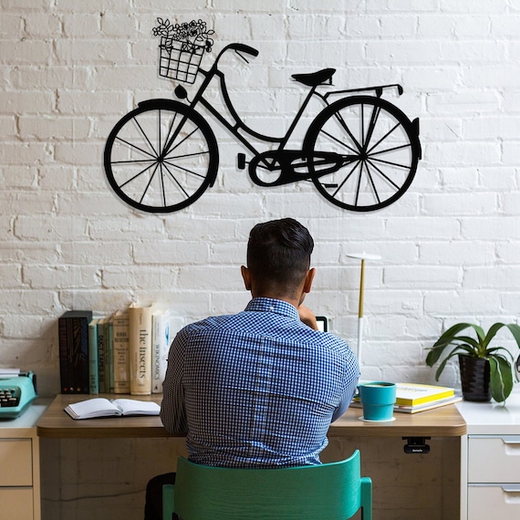 Bicycle Metal Wall Art Cycling Gifts Bike Art Outdoor Wall Art Metal Wall Hanging Metal Wall Art Office Decor Bicycle Art Etsy UK