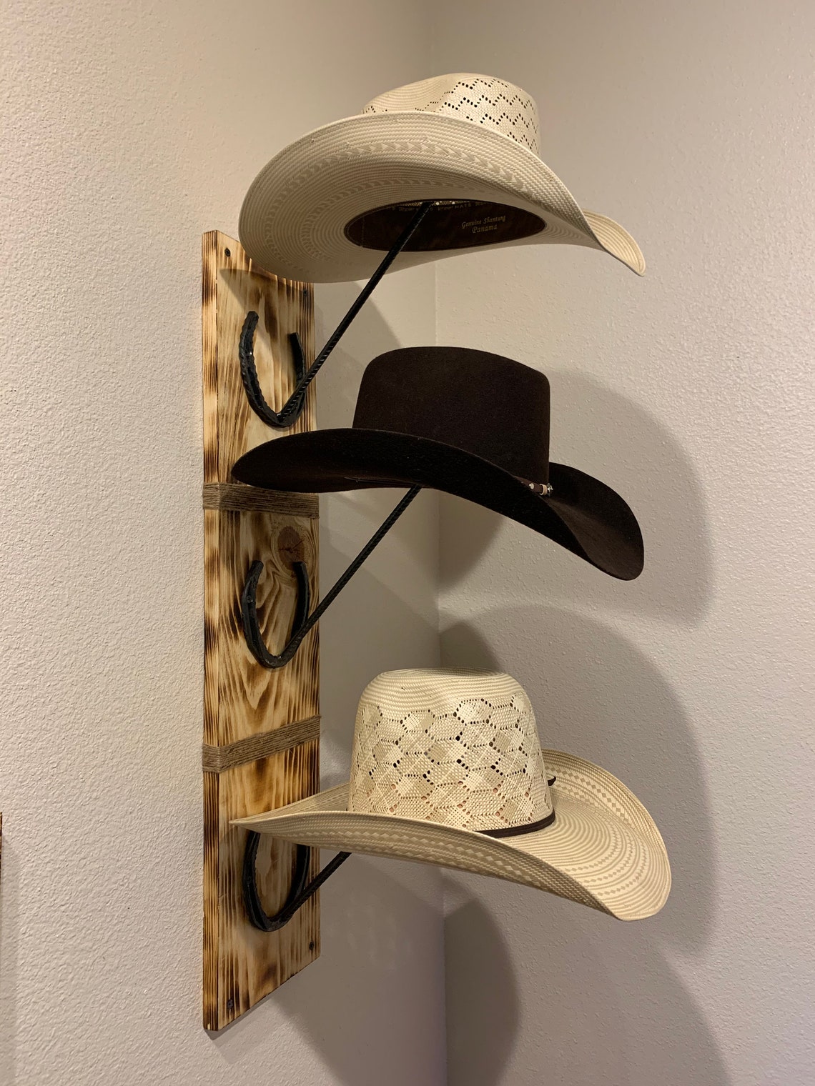 Horseshoe Hat Rack Etsy