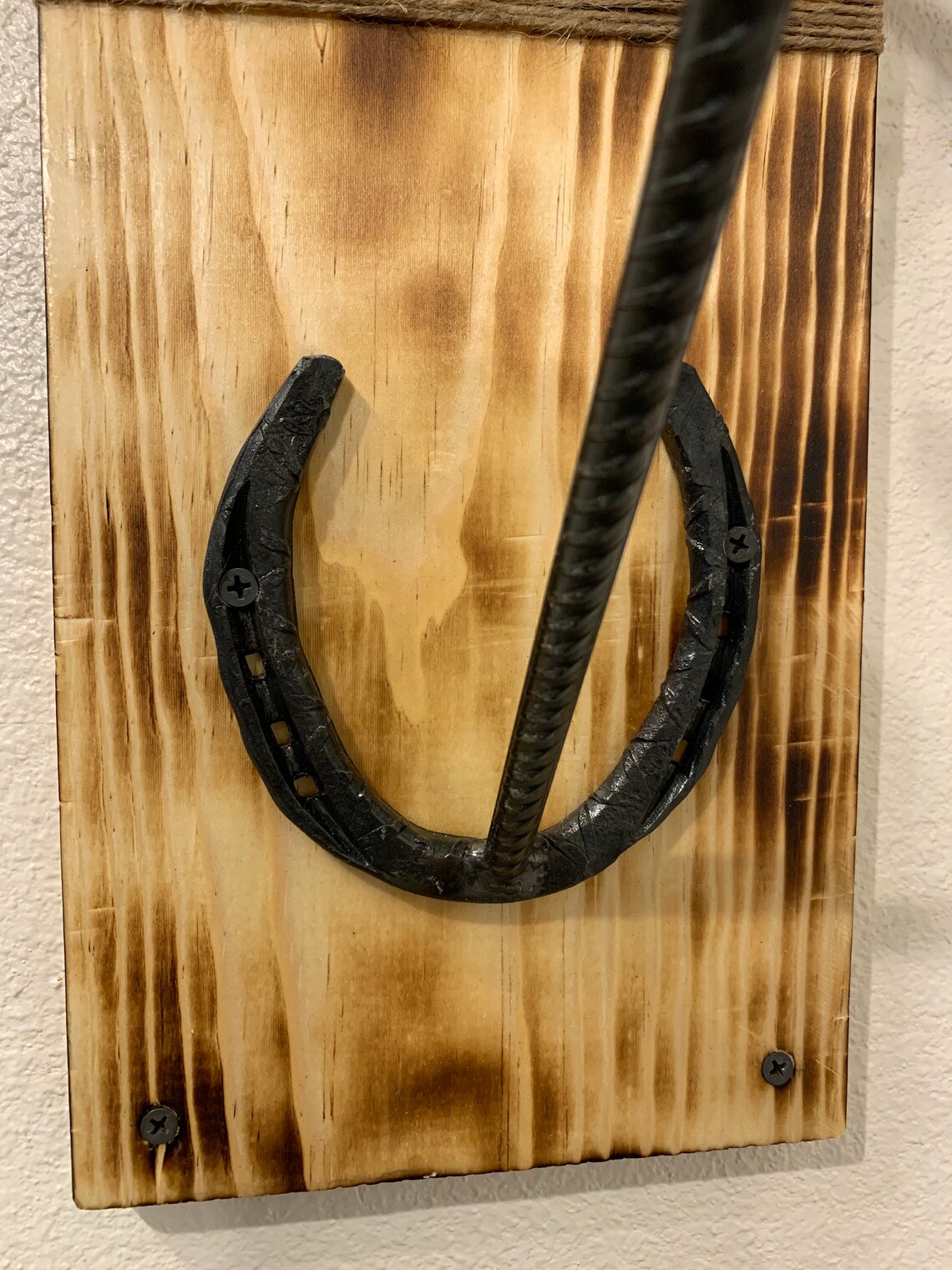 Horseshoe Hat Rack Etsy