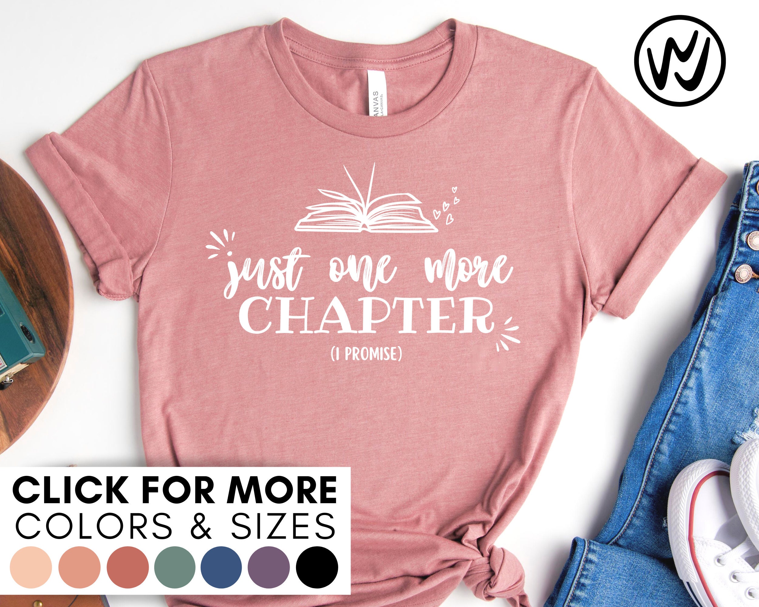 Buy Just One More Chapter Shirt Bookworm Book Lover T-shirt Online in India  - Etsy