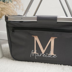 Personalisierter Einkaufskorb mit Monogramm Einkaufstasche Shopper Geschenkidee für Sie Hochzeit, Valentinstag, Muttertag Bild 3