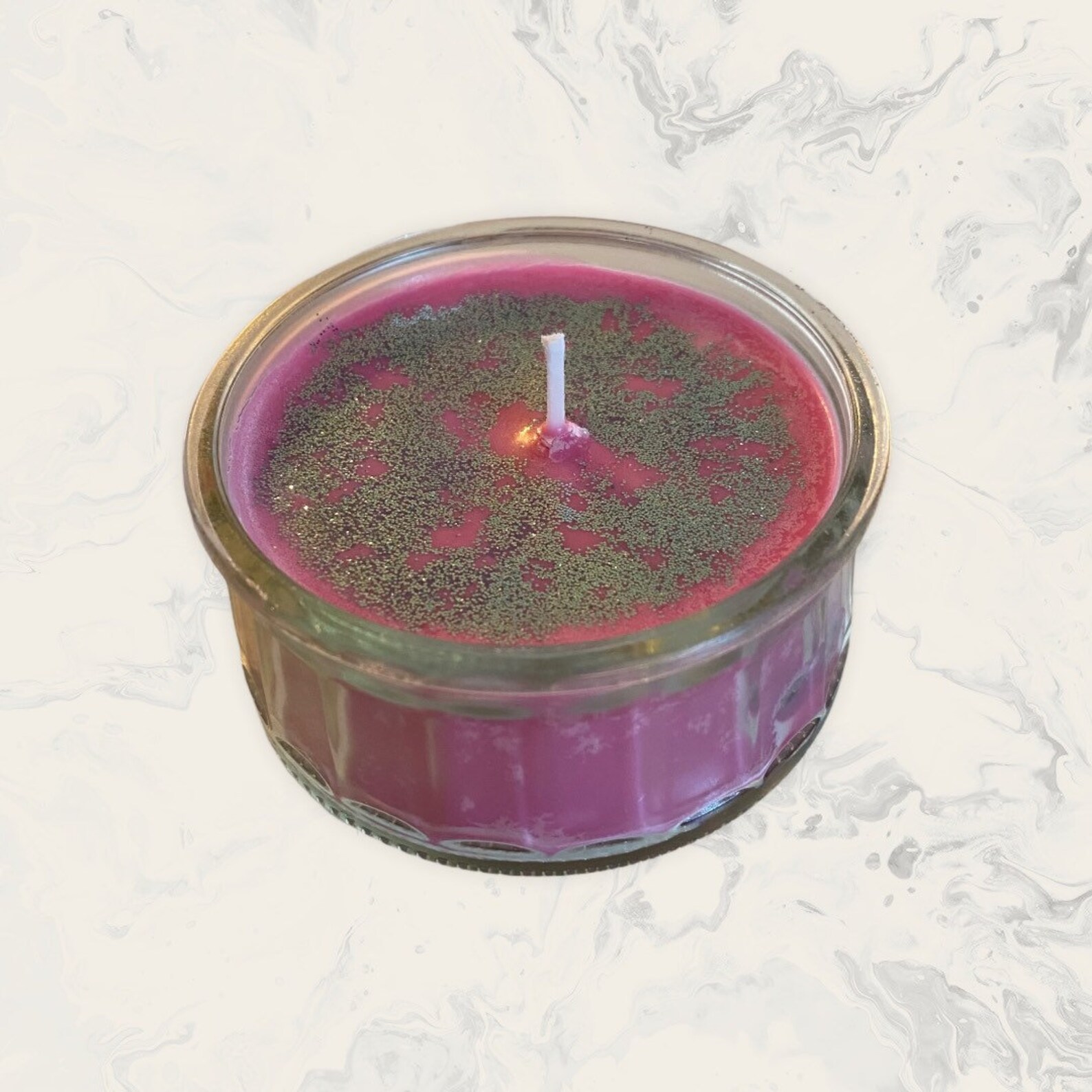 Soy Glitter Crystal Candle Etsy
