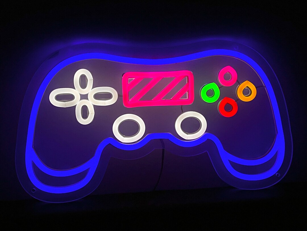 Game Controller Signs Videogame Controller LED Neon Sign, Video Game Neon Sign, Quality Neon ...