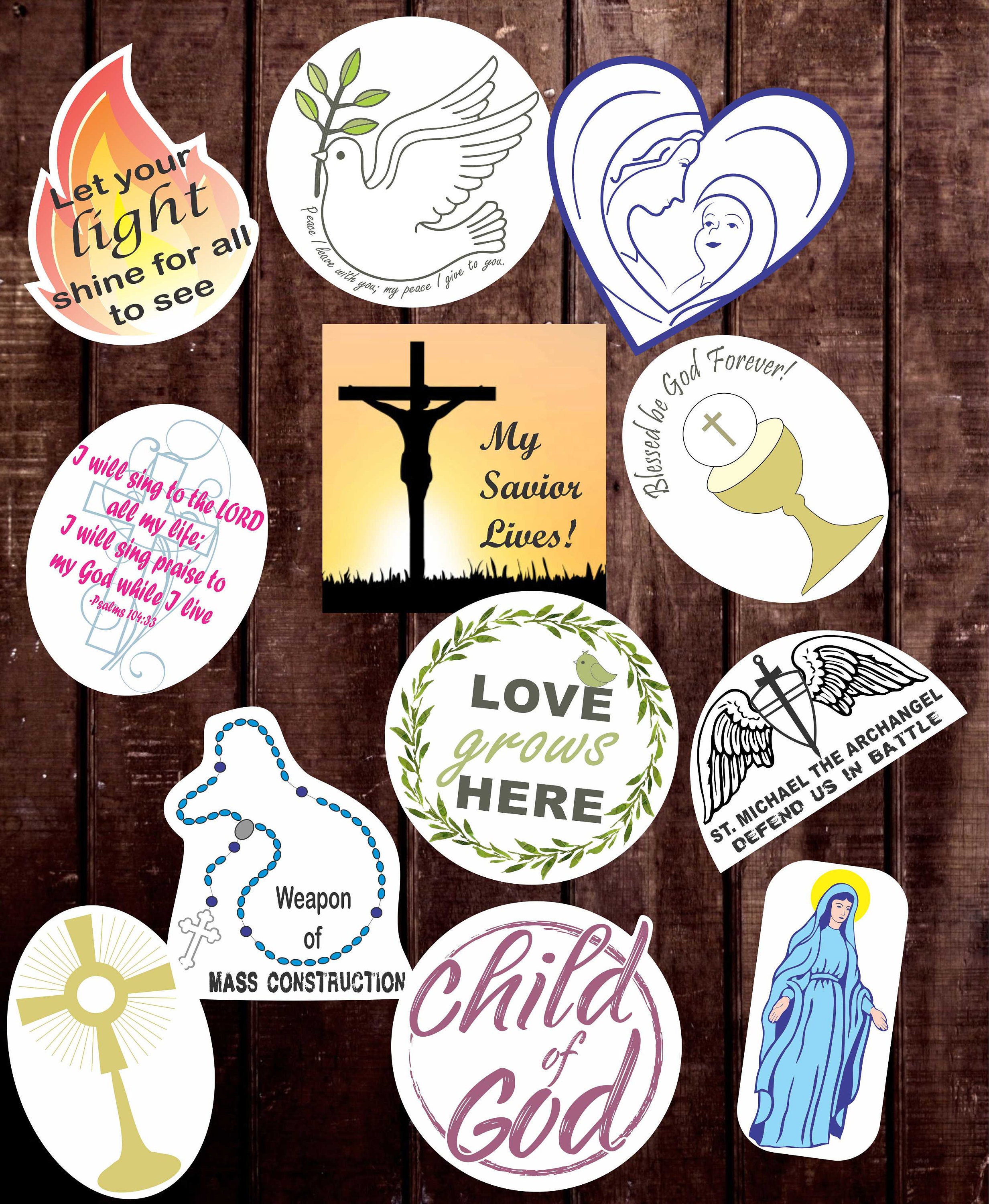 3 Inch Catholic Sticker Collection Etsy