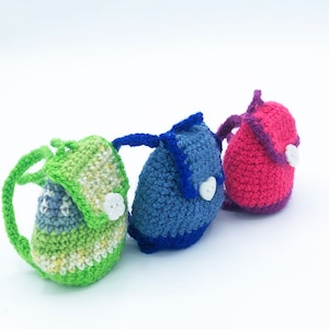Padrão de crochê: Mochila para bonecas, Padrão de crochê de mochila para bonecas de 11 a 14,5 polegadas e bonecas de 16 a 18 polegadas, Padrão de chaveiro