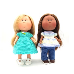 Crochet patterns for Mia doll from the Nines d&#39;Onil brand (12&quot;/30cm).