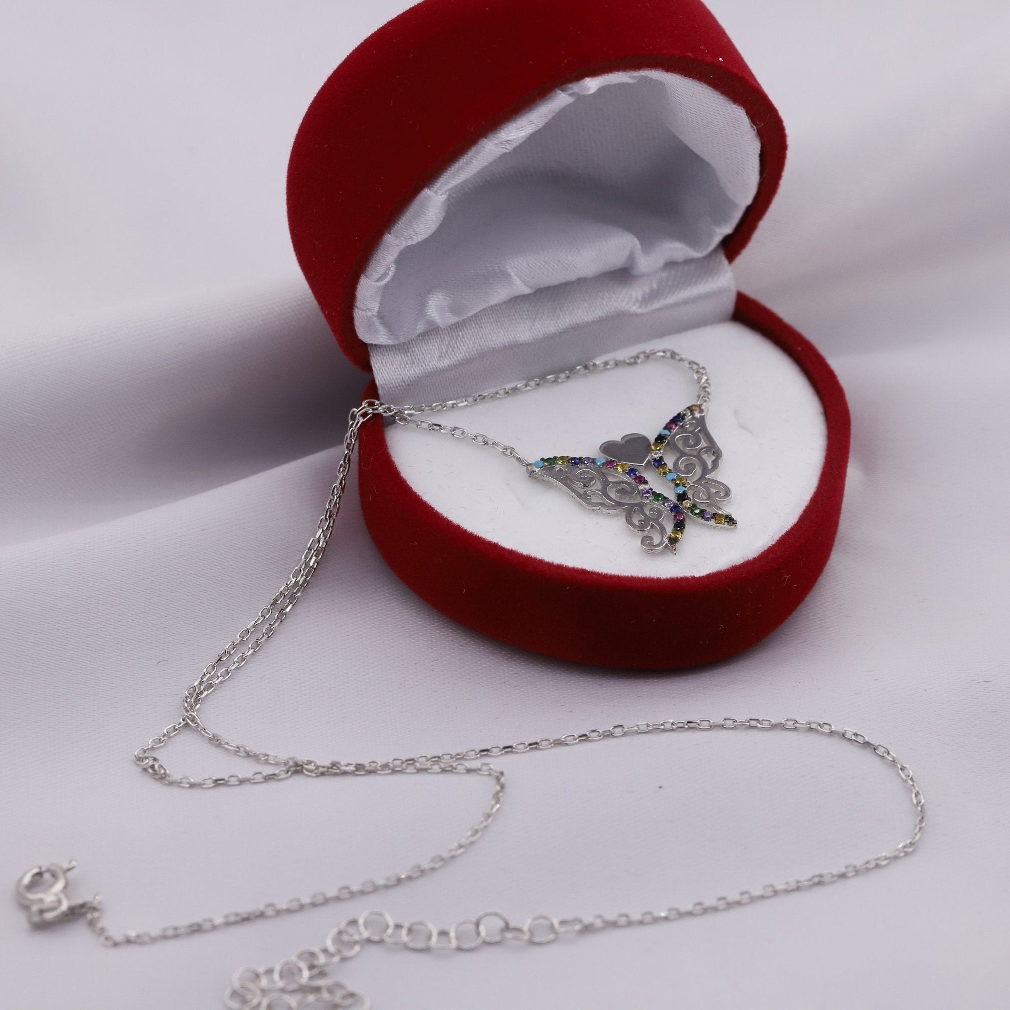 Sterling Silver Mamma Mia Butterfly NecklaceCharm Necklace Etsy