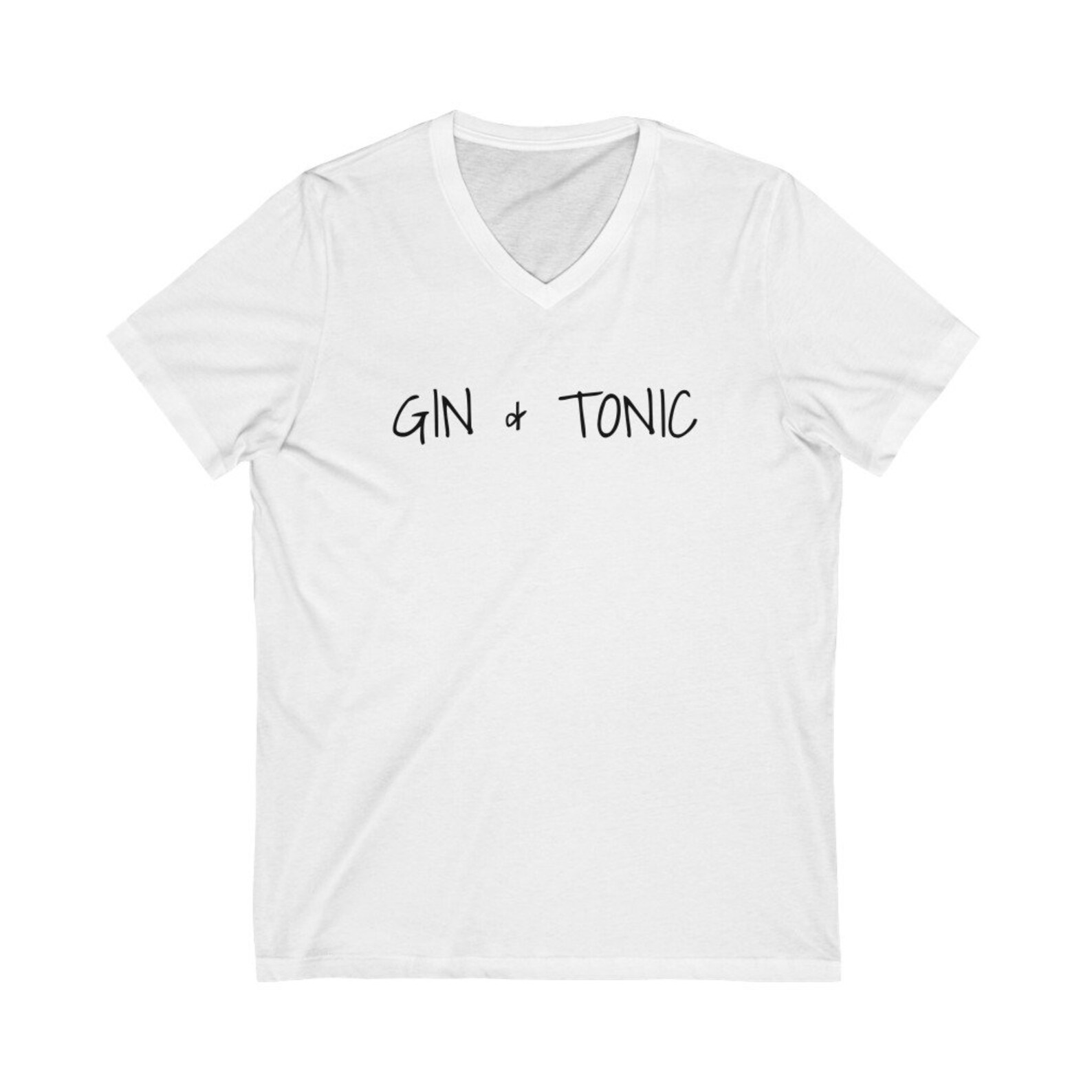 Gin & Tonic. Teeshirt Unisex Jersey Short Sleeve VNeck Etsy