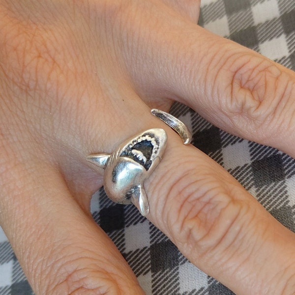 59 / Silver Shark Ring, Wild Ocean Jewelry