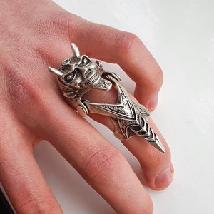 Devil Face Ring - Etsy