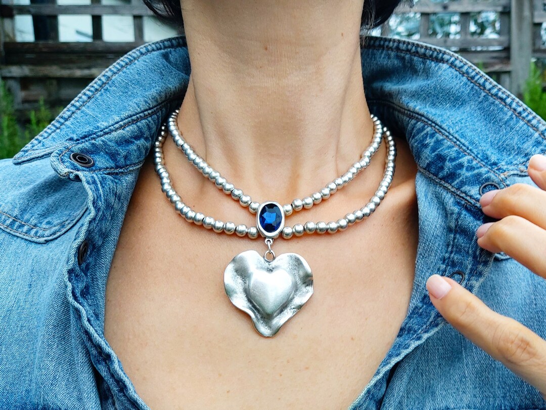 【SOFT SEOUL】 soft three heart choker silver SOFT SEOUL】 soft three heart choker silver (SOFT SEOUL
