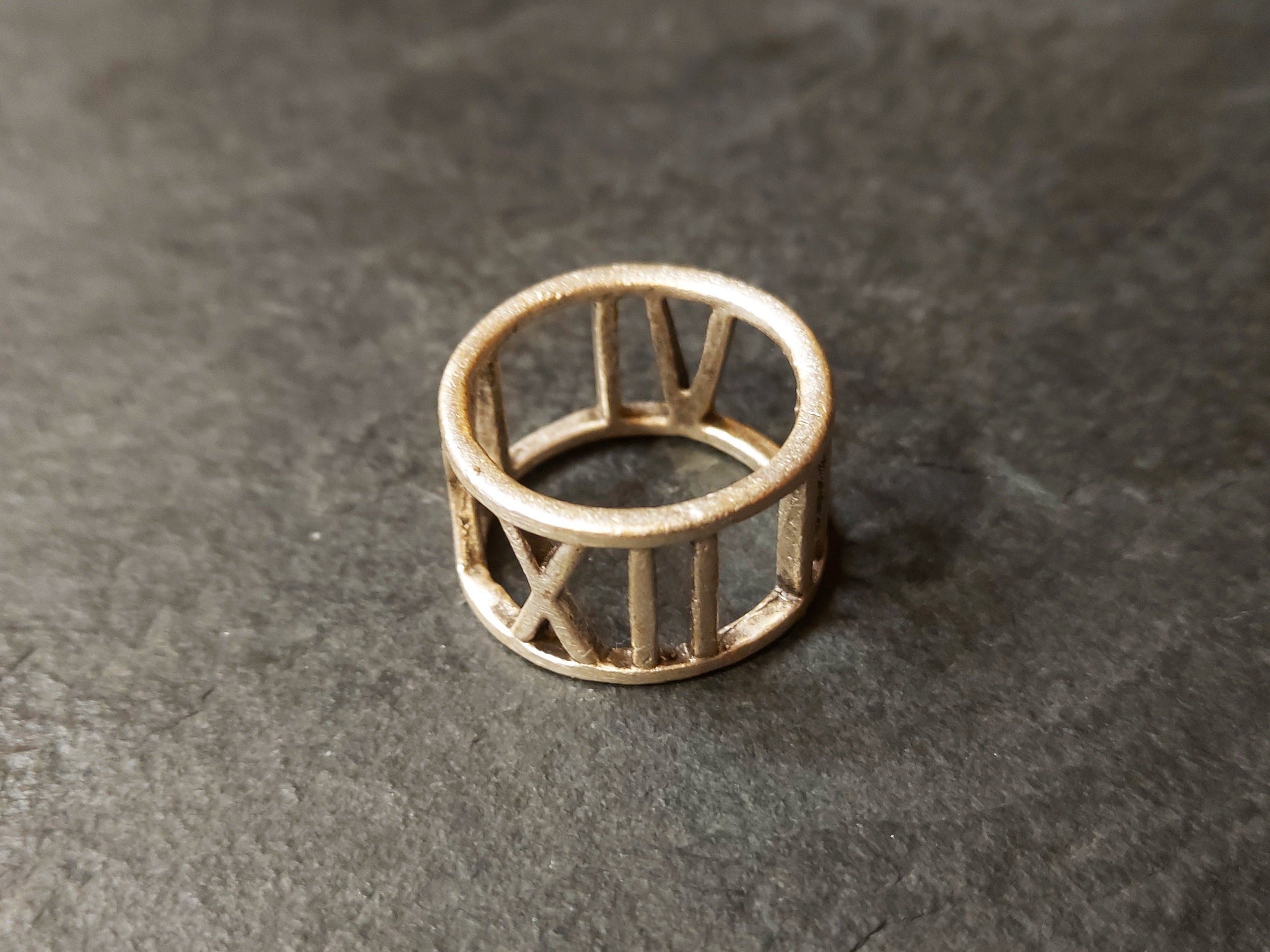 Roman Numeral Ring: Classic Titanium Stainless Steel Statement Jewelry