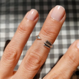 Adjustable Silver Arrow Ring Boho Stacking Tribal Minimalist Dainty Gift Jewelry Women R16