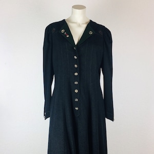 Traditional coat (L) long dark grey
