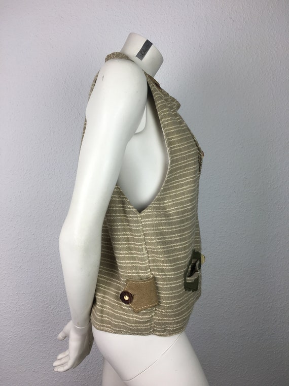 Traditional/country house top/vest (M/L) beige br… - image 3