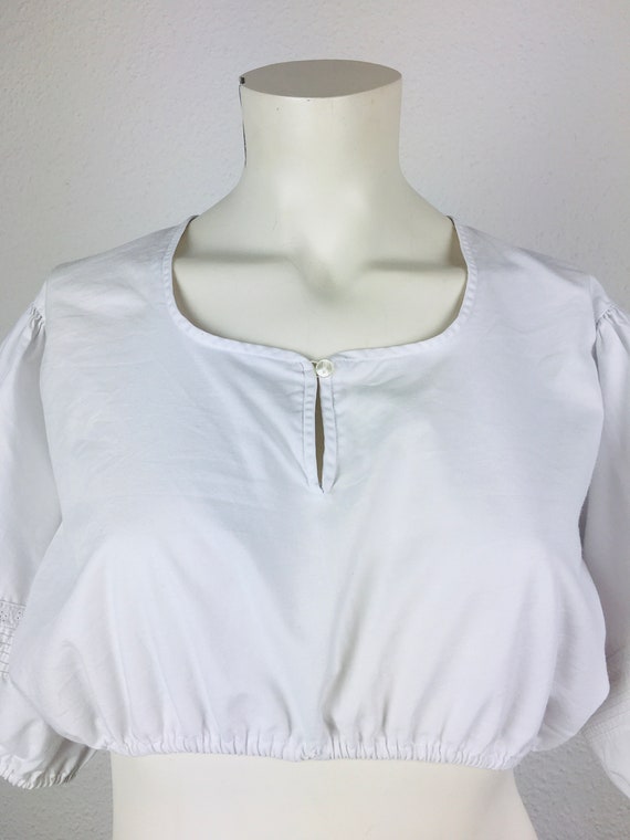 Dirndl blouse (M) vintage white #4 - image 3