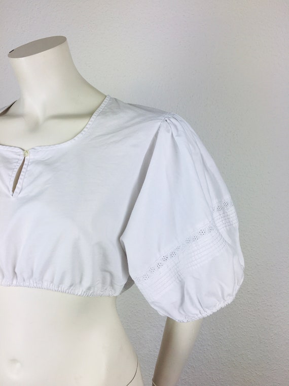 Dirndl blouse (M) vintage white #4 - image 5